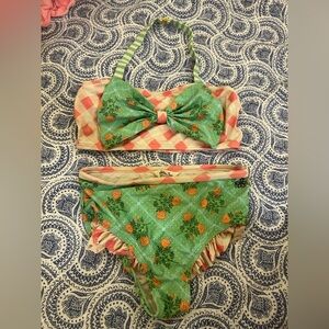 Matilda Jane Green and Orange Floral Swimwear